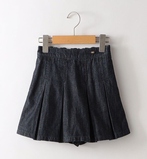 SHIPS KIDS「SHIPS KIDS:100～130cm / デニム プリーツ キュロット」|キュロット|
