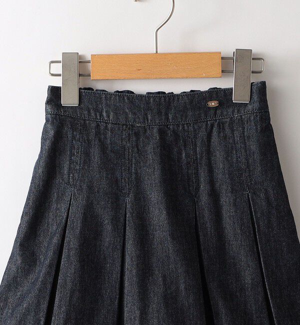 SHIPS KIDS「SHIPS KIDS:100～130cm / デニム プリーツ キュロット」|キュロット|