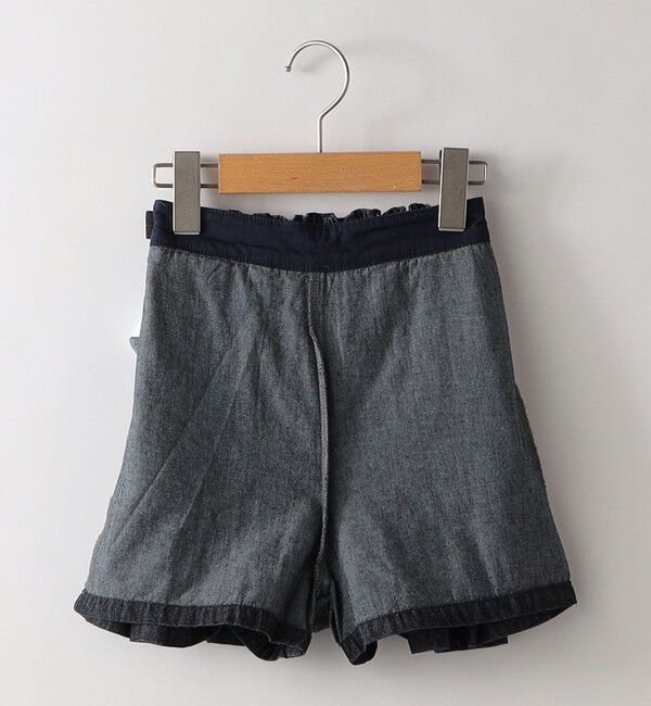 SHIPS KIDS「SHIPS KIDS:100～130cm / デニム プリーツ キュロット」|キュロット|