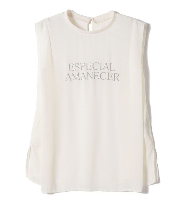 SHIPS Colors 「SHIPS Colors:〈手洗い可能〉フロッキーロゴ ノースリーブ トップス」|シャツ・ブラウス|