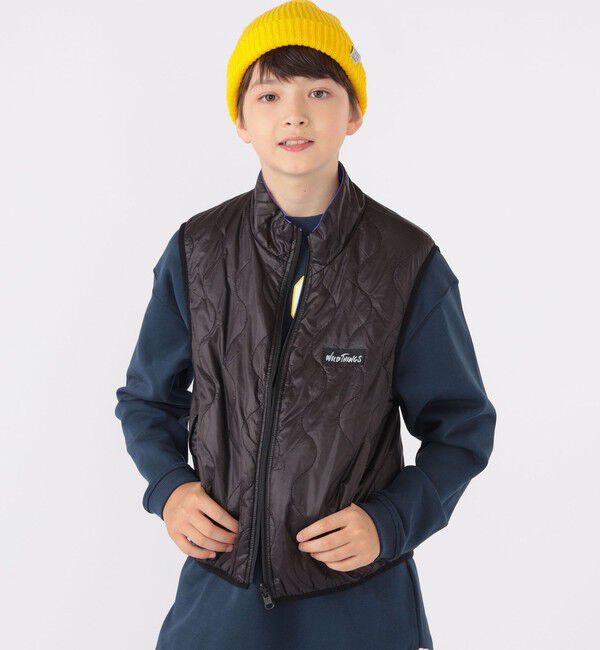 SHIPS KIDS「【SHIPS KIDS別注】WILD THINGS:130～170cm / キルティング リバーシブル ベスト」|ダウンベスト・ベスト|