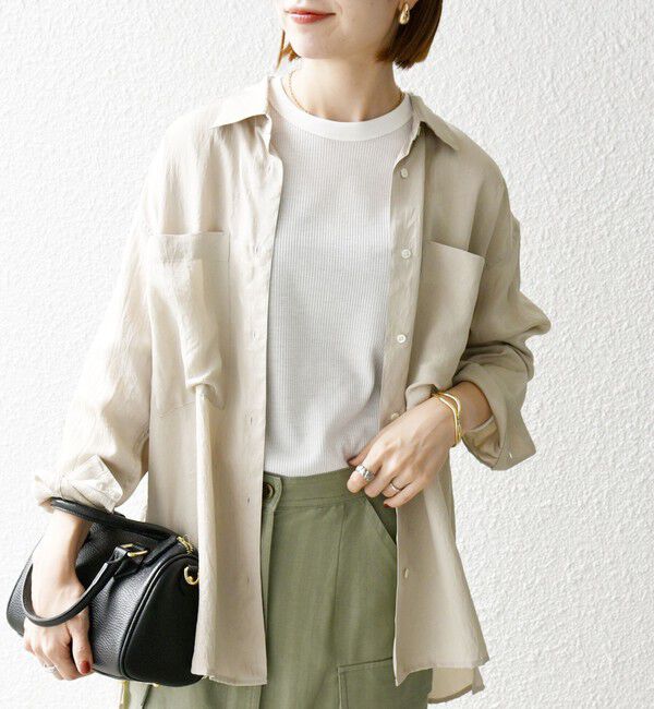 SHIPS any「SHIPS any:〈手洗い可能〉フロント ポケット オーバーサイズ シャツ」|シャツ・ブラウス|