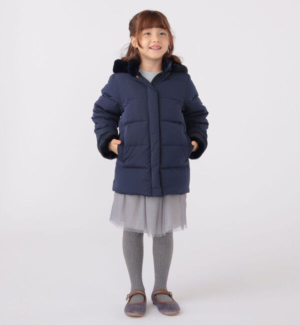 SHIPS KIDS「SHIPS KIDS:100～130cm /〈手洗い可能〉リバティ リサイクル ロング ダウン」|ダウン|