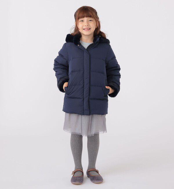 SHIPS KIDS「SHIPS KIDS:100～130cm /〈手洗い可能〉リバティ リサイクル ロング ダウン」|ダウン|