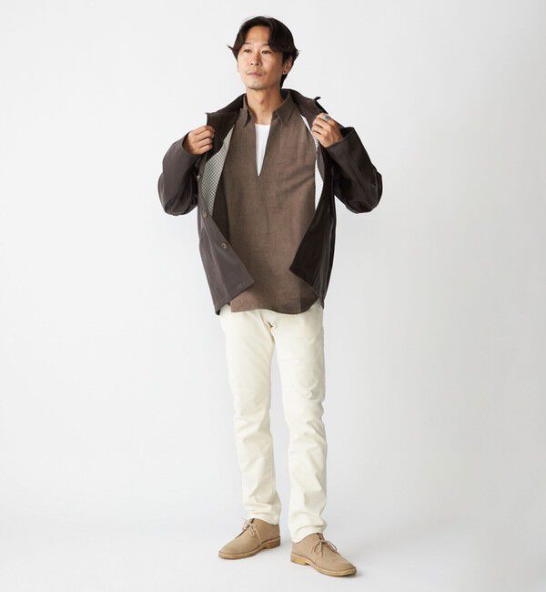 SHIPS「BENCH MARKING SHIRT: 合成皮革 カーコート」|ブルゾン・スタジャン|