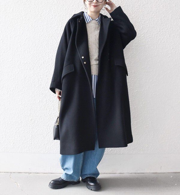 SHIPS any「SHIPS any: バルマカーン コクーン コート 25AW」|ステンカラーコート|