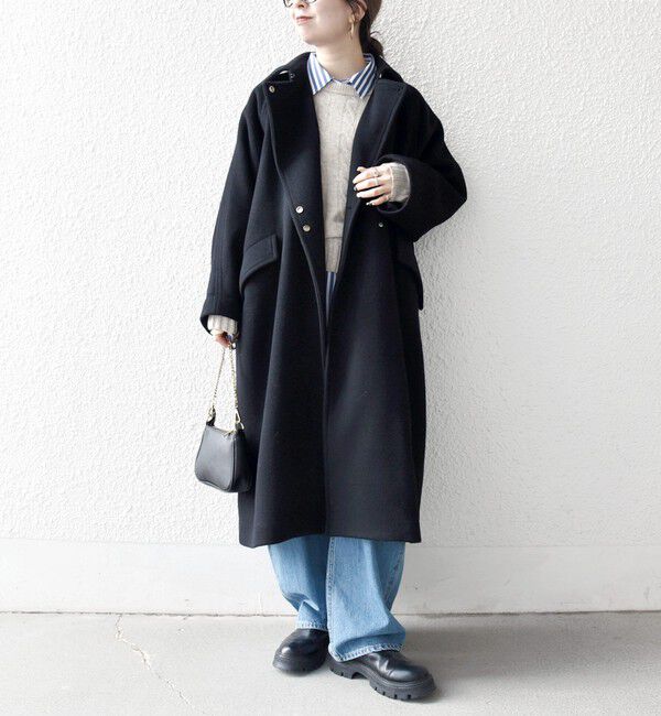 SHIPS any「SHIPS any: バルマカーン コクーン コート 25AW」|ステンカラーコート|