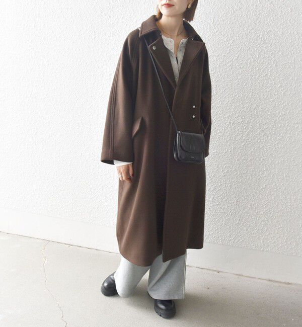 SHIPS any「SHIPS any: バルマカーン コクーン コート 25AW」|ステンカラーコート|