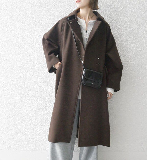 SHIPS any「SHIPS any: バルマカーン コクーン コート 25AW」|ステンカラーコート|