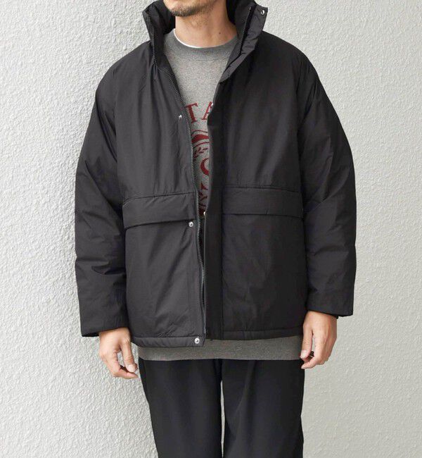 SHIPS any「SHIPS any: ワッシャー ナイロン ダウン / 中綿 ミックス スピンドル スタンド ブルゾン◇」|ダウン|