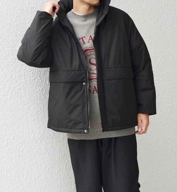 SHIPS any「SHIPS any: ワッシャー ナイロン ダウン / 中綿 ミックス スピンドル スタンド ブルゾン◇」|ダウン|
