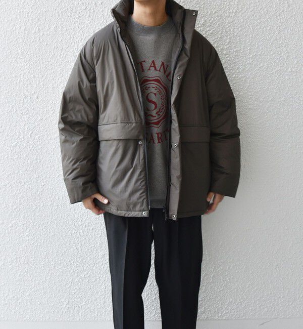 SHIPS any「SHIPS any: ワッシャー ナイロン ダウン / 中綿 ミックス スピンドル スタンド ブルゾン◇」|ダウン|