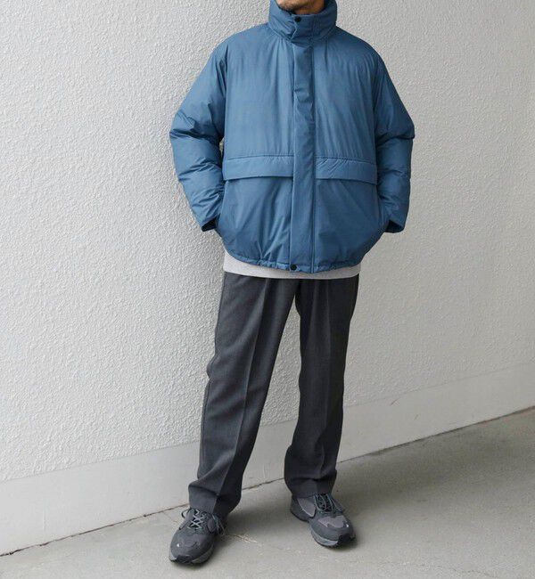 SHIPS any「SHIPS any: ワッシャー ナイロン ダウン / 中綿 ミックス スピンドル スタンド ブルゾン◇」|ダウン|