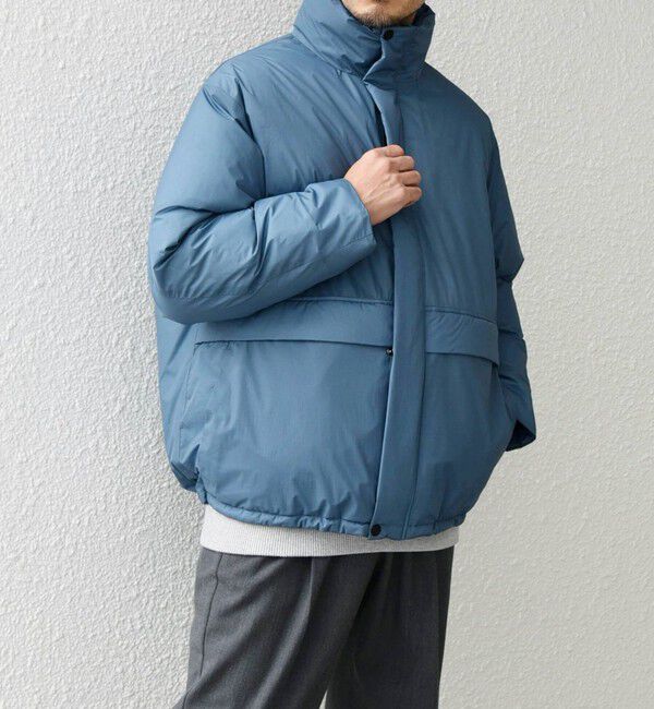 SHIPS any「SHIPS any: ワッシャー ナイロン ダウン / 中綿 ミックス スピンドル スタンド ブルゾン◇」|ダウン|