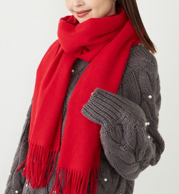 SHIPS Colors 「SHIPS Colors:〈手洗い可能〉 ウール ソリッド ストール」|マフラー|