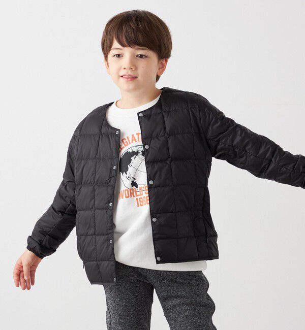 SHIPS any「TAION: クルーネック ボタン ダウン カーディガン<KIDS>」|ダウン|