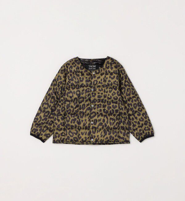 SHIPS any「TAION: クルーネック ボタン ダウン カーディガン<KIDS>」|ダウン|ブラウン