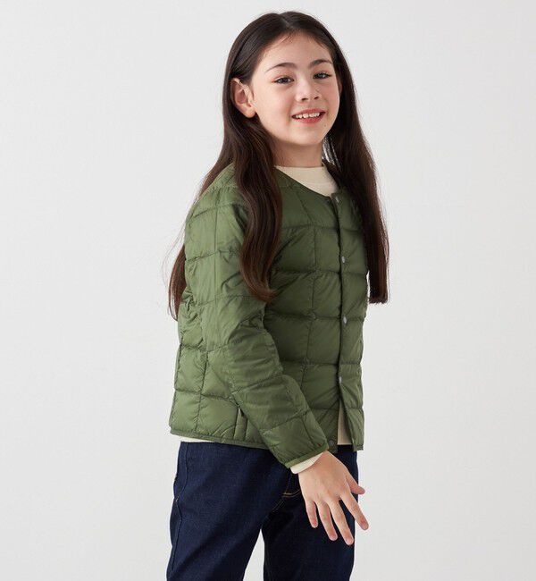 SHIPS any「TAION: クルーネック ボタン ダウン カーディガン<KIDS>」|ダウン|