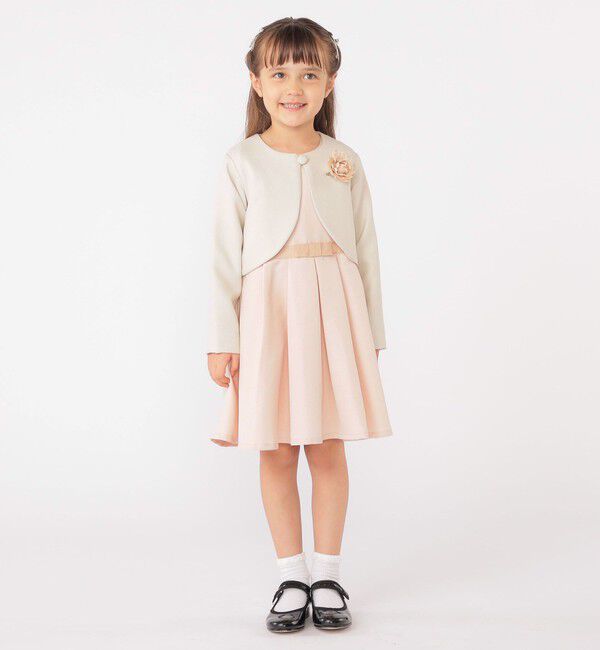 SHIPS KIDS「SHIPS KIDS:110～130cm / セレモニー ボレロジャケット コサージュ付き」|ボレロ|