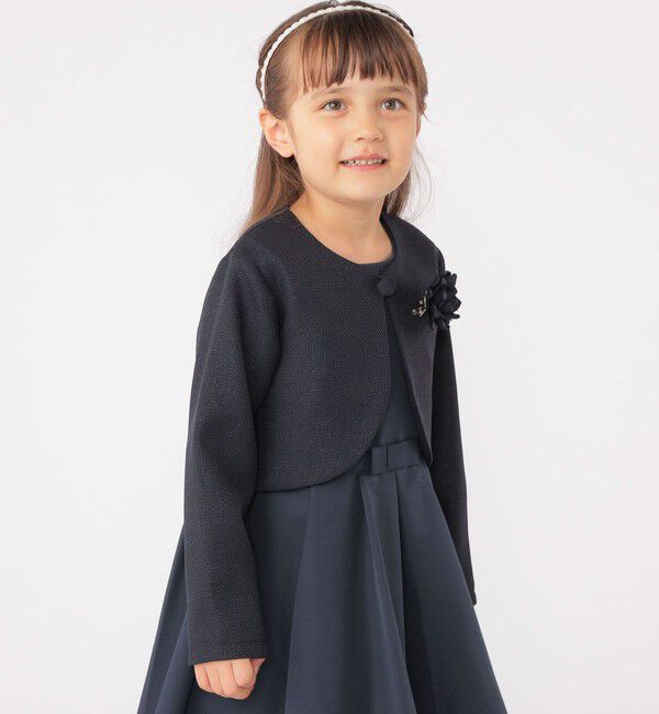 SHIPS KIDS「SHIPS KIDS:110～130cm / セレモニー ボレロジャケット コサージュ付き」|ボレロ|