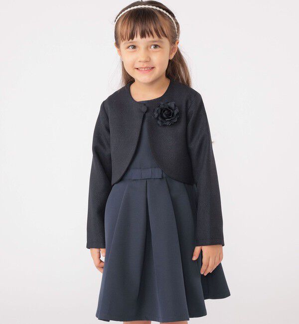 SHIPS KIDS「SHIPS KIDS:110～130cm / セレモニー ボレロジャケット コサージュ付き」|ボレロ|