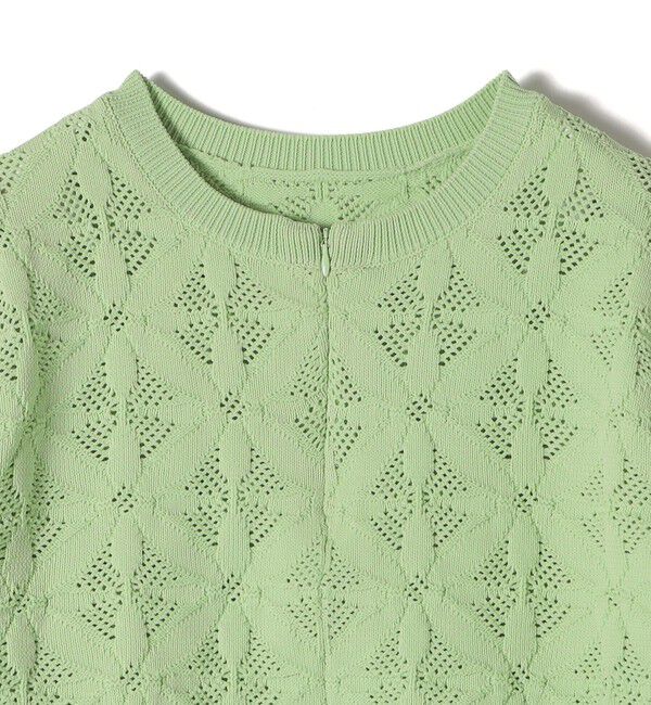 SHIPS for women「【WEB限定】〈洗濯機可能〉2WAY フラワー ジャカード ハーフ ジップ プルオーバー」|ニット・セーター|