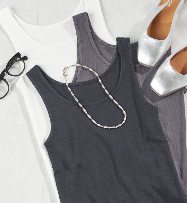 SHIPS for women「オーガニック コットン 2WAY リブ タンクトップ」|タンクトップ|