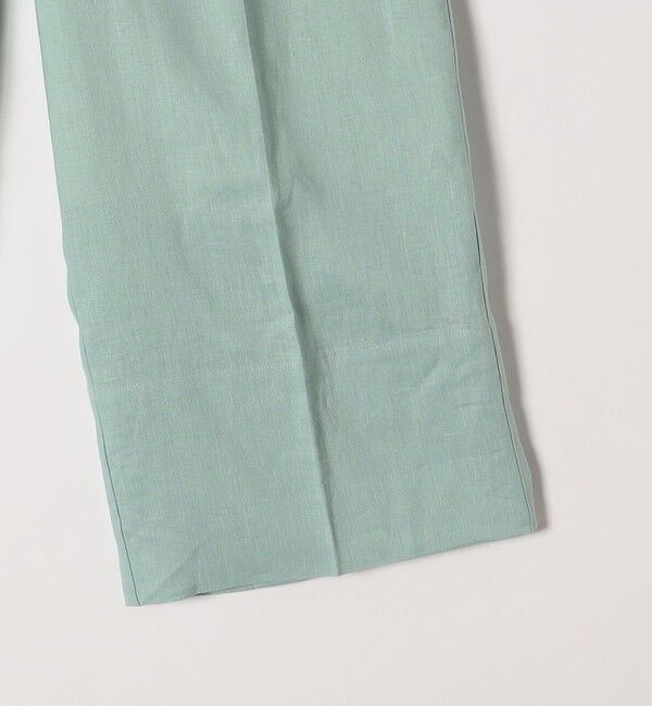 quaranciel「quaranciel:〈洗濯機可能〉リネン ミックス ワイド タック イージー パンツ」|スラックス|