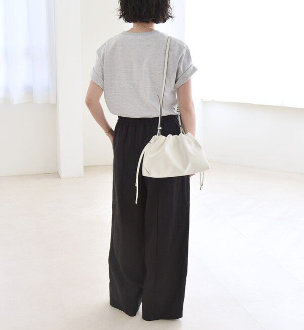 quaranciel「quaranciel:〈洗濯機可能〉ラミー ピンタック ワイド イージー パンツ」|その他|