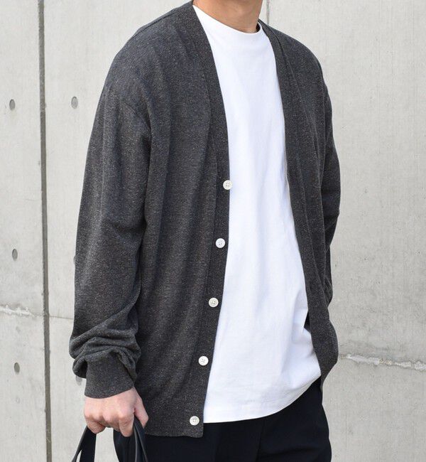 SHIPS any「SHIPS any:〈手洗い可能〉ハイゲージ リネンミックス サマーニット カーディガン 25SS◇」|カーディガン|