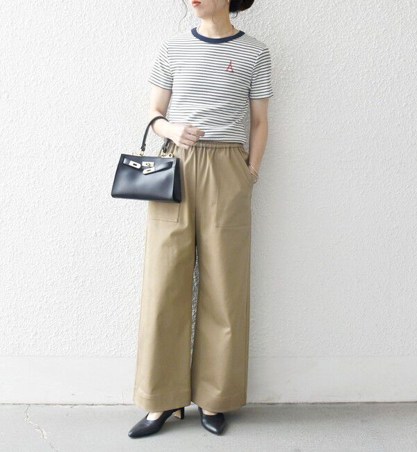 SHIPS any「【SHIPS any別注】PETIT BATEAU: ロゴ プリント コンパクト ボーダー TEE 25SS」|Tシャツ・カットソー|