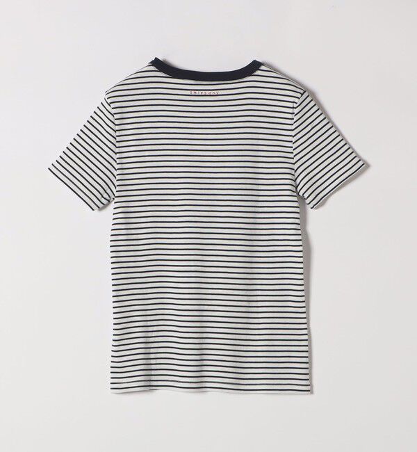 SHIPS any「【SHIPS any別注】PETIT BATEAU: ロゴ プリント コンパクト ボーダー TEE 25SS」|Tシャツ・カットソー|