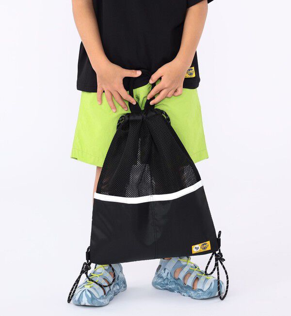 SHIPS KIDS「【SHIPS KIDS別注】ATHLETA:メッシュ ランドリー バッグ」|リュック|ブラック