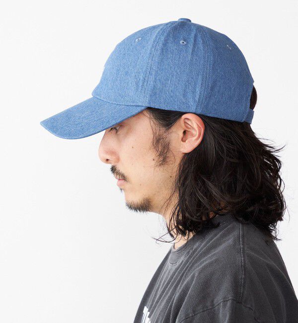 SHIPS「【WEB限定】SHIPS: ワンポイント ロゴ エンブロイダリー オーバーフィット デニム キャップ」|キャップ・キャスケット|ライトブルー