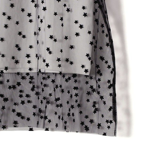 SHIPS for women「【WEB限定】スター チュール レイヤード TEE」|Tシャツ・カットソー|