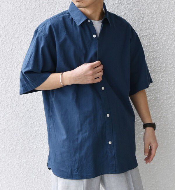 SHIPS any「SHIPS any:〈洗濯機可能〉コットン/リネン レギュラーカラー シャツ◇」|シャツ・ブラウス|コバルトブルー