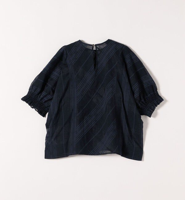 SHIPS any「SHIPS any:〈洗濯機可能〉シアー チェック ドルマン シャーリング パフ ブラウス」|シャツ・ブラウス|