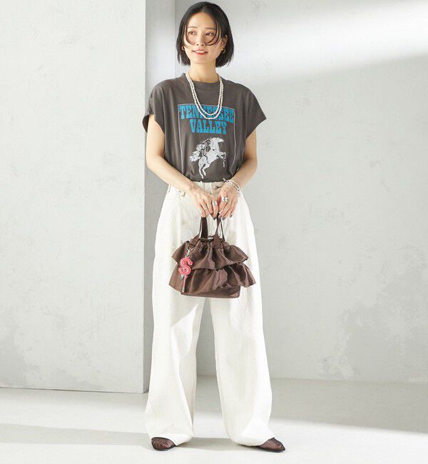 SHIPS for women「【WEB限定】チャーム 付き フリル 巾着 ショルダー」|ショルダー・メッセンジャー|