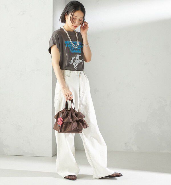 SHIPS for women「【WEB限定】チャーム 付き フリル 巾着 ショルダー」|ショルダー・メッセンジャー|