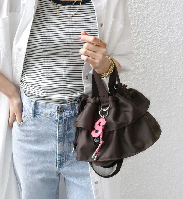 SHIPS for women「【WEB限定】チャーム 付き フリル 巾着 ショルダー」|ショルダー・メッセンジャー|