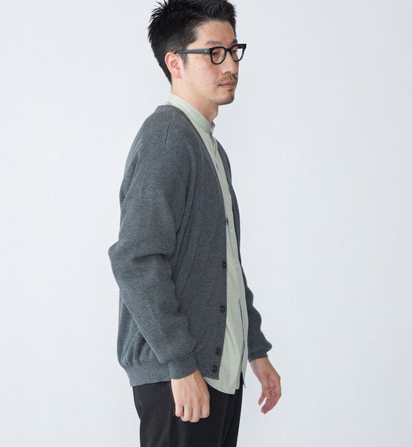 SHIPS「SHIPS: 奥山メリヤス Vネック カーディガン」|カーディガン|