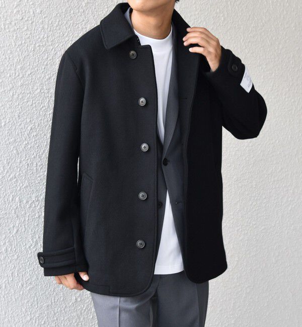 SHIPS any「SHIPS any: PURE WOOL MELTON シングル Pコート 25AW◇」|ピーコート|