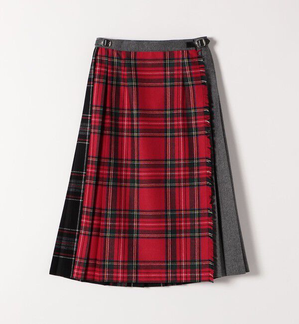 SHIPS any「ONEIL OF DUBLIN: コンビ キルト チェック スカート 25AW」|スカート|レッド