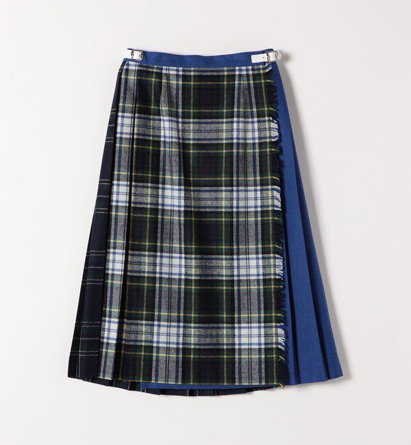 SHIPS any「ONEIL OF DUBLIN: コンビ キルト チェック スカート 25AW」|スカート|グリーン