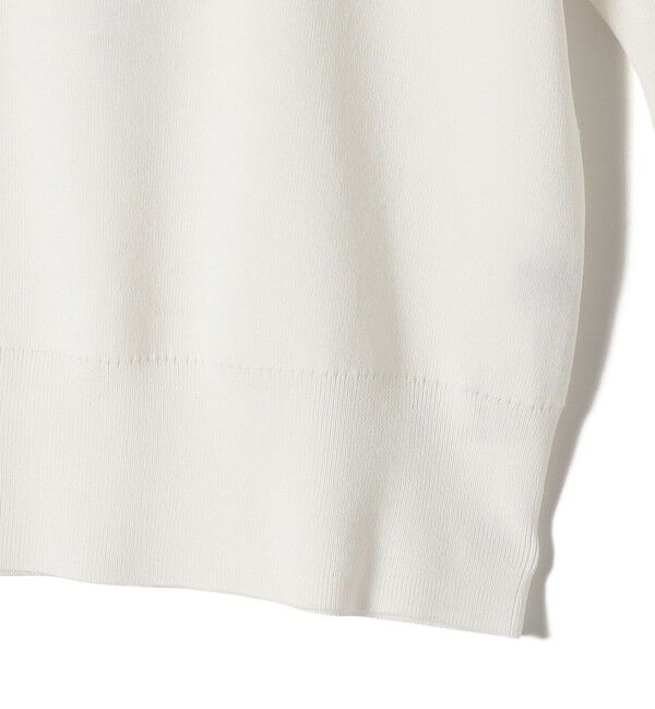 SHIPS for women「SHIPS Primary Navy Label:〈手洗い可能〉シルク混 レース 襟 プルオーバー」|ニット・セーター|