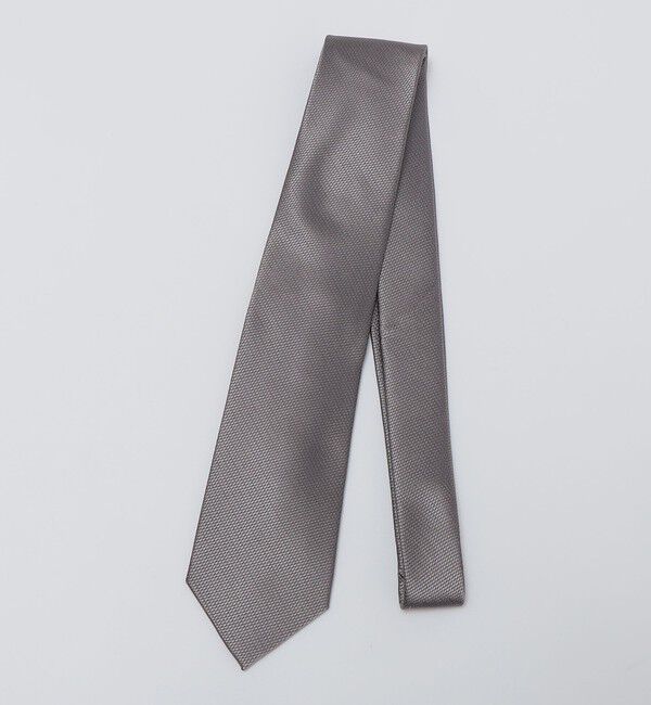 SHIPS Colors 「SHIPS Colors:シルク バスケット ソリッド ネクタイ」|ネクタイ・蝶ネクタイ|グレー