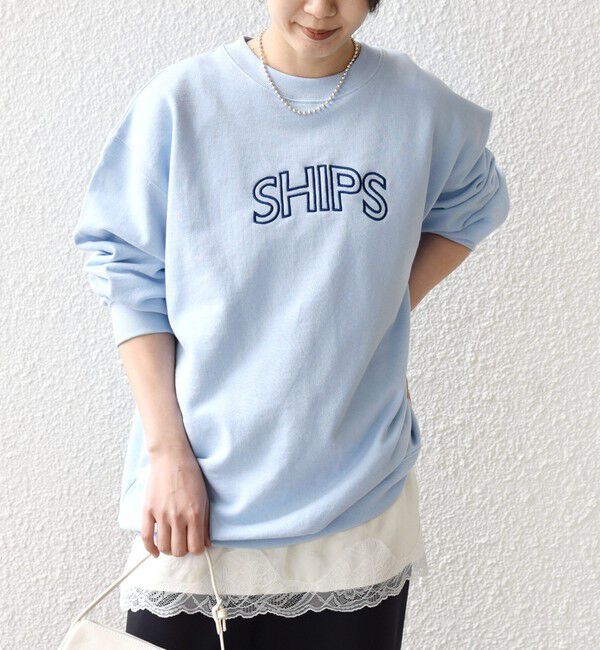 SHIPS for women「【WEB限定】SHIPS ラウンド ロゴ 刺繍 スウェット」|スウェット・ジャージ|