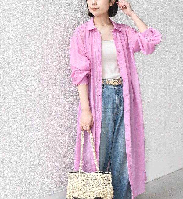 SHIPS Colors 「SHIPS Colors:〈手洗い可能〉ボイル シャンブレー シャツ ワンピース◇」|ワンピース|