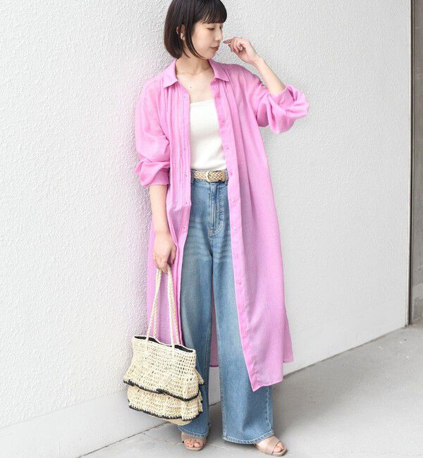 SHIPS Colors 「SHIPS Colors:〈手洗い可能〉ボイル シャンブレー シャツ ワンピース◇」|ワンピース|