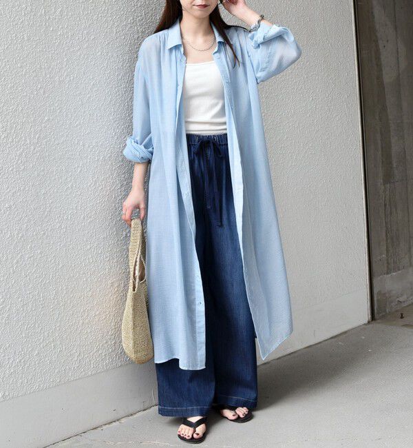 SHIPS Colors 「SHIPS Colors:〈手洗い可能〉ボイル シャンブレー シャツ ワンピース◇」|ワンピース|